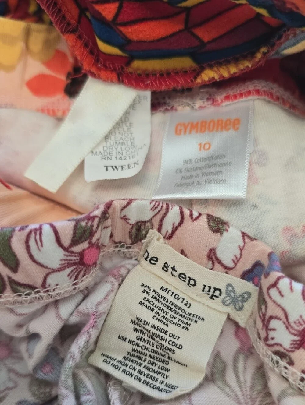 Gymboree/One Step Up/ LulaRoe Girls' Floral & Multicolor Leggings  Size  10